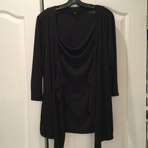 Unique one piece black under over top worn once 1x